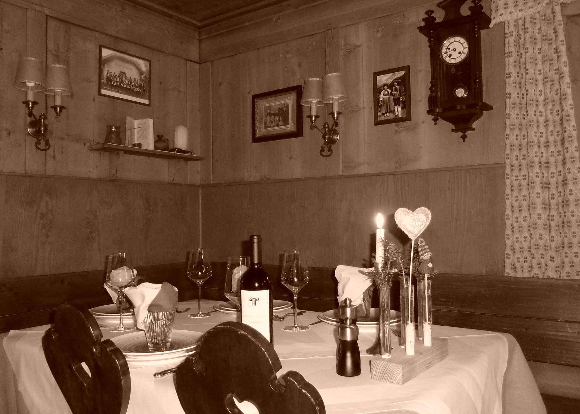 Gourmet dining inside a South Tyrolean mountain hut
